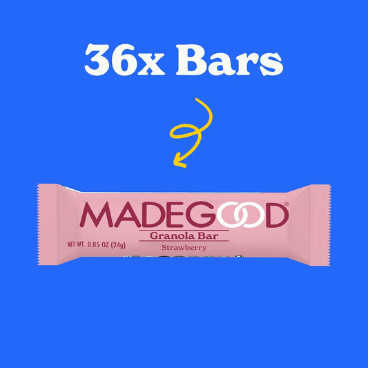 Madegood Strawberry Granola Bars (36 Count, 0.85Oz Each) Contain Nutrients From Vegetables, Gluten Free