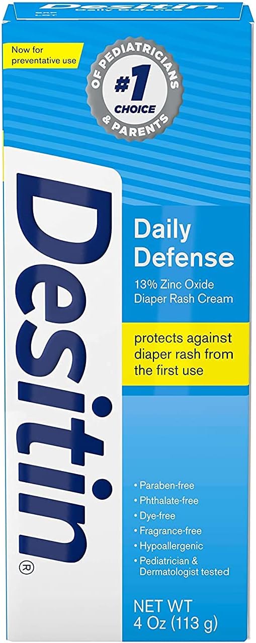 DESITIN Rapid Relief Zinc Oxide Diaper Rash Cream 4 oz ( Pack of 6)