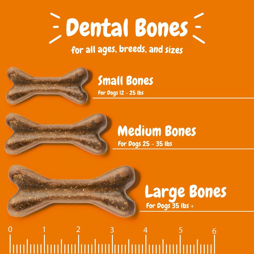 Zesty Paws Dental Bones - Fights Tartar & Plaque - Gum, Teeth & Bone Health - Cinnamon for Dog Breath - Immune, Joint, Gut, Skin & Coat Support - Omega 3 EPA & DHA and Calcium - Large Dogs - 24 ct…