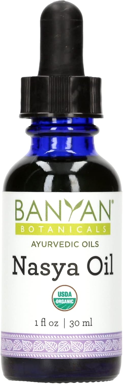 Banyan Botanicals Nasya Oil â€“ Organic Herbal Nasal Drops for Clear Breathing â€“ Ayurvedic Nasal Cleaner and Nose Moisturizer* â€“ One   â€“ Certified Organic, Non GMO, Chemical Free