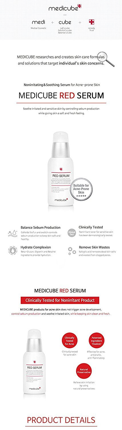 New MediCube Red Serum 30ml / Korean Cosmetics : Beauty & Personal Care