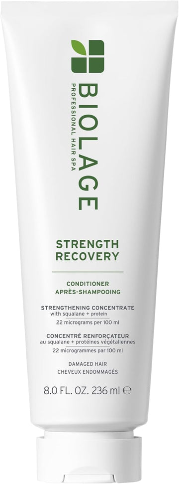 Biolage Strength Recovery Conditioner, Moisturising & Repairing, Enriched With Squalane & Proteins, For Damaged Hair, 236Ml