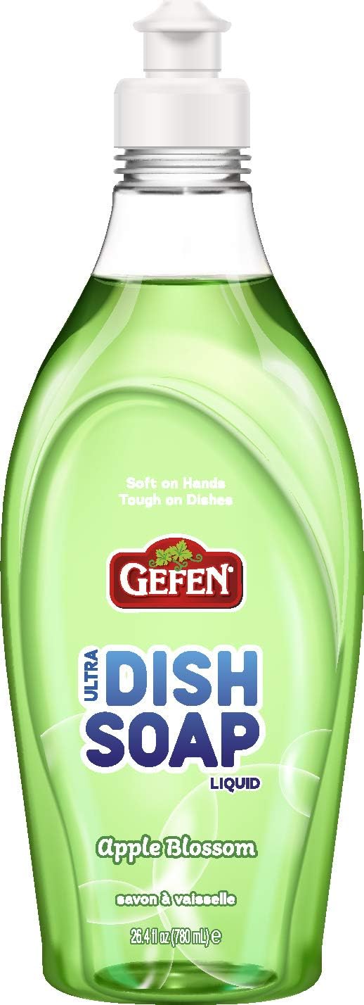 Gefen Green Apple Blossom Ultra Dish Soap 26.45oz, Soft on Hands, Tough on Dishes, Kosher : Health & Household