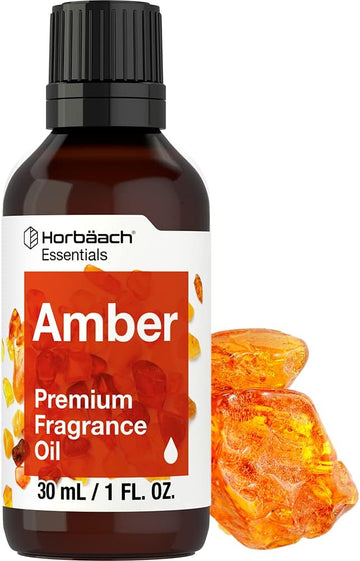 Horbäach Premium Grade Amber Fragrance Oil | 1 fl oz (30ml) | for Diffusers, Candle and Soap Making, DIY Projects & More