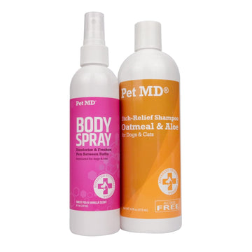 Pet Md Sweet Pea Vanilla Body Spray & Oatmeal + Aloe Shampoo