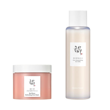 Beauty Of Joseon Red Bean Refreshing Pore Mask With Glow Replenishing Rice Milk Face Toner For Dry Dull Skin