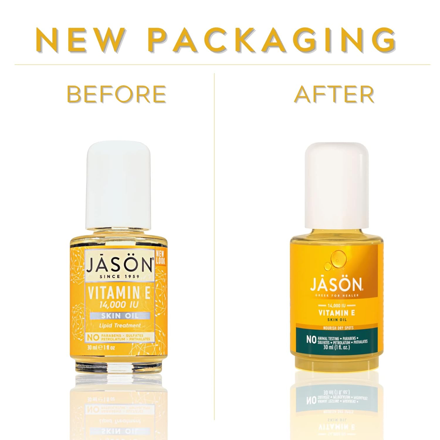Jason Skin Oil, Vitamin E 14,000 IU, Lipid Treatment, 1 Oz : Vitamin E Oil For Skin : Health & Household
