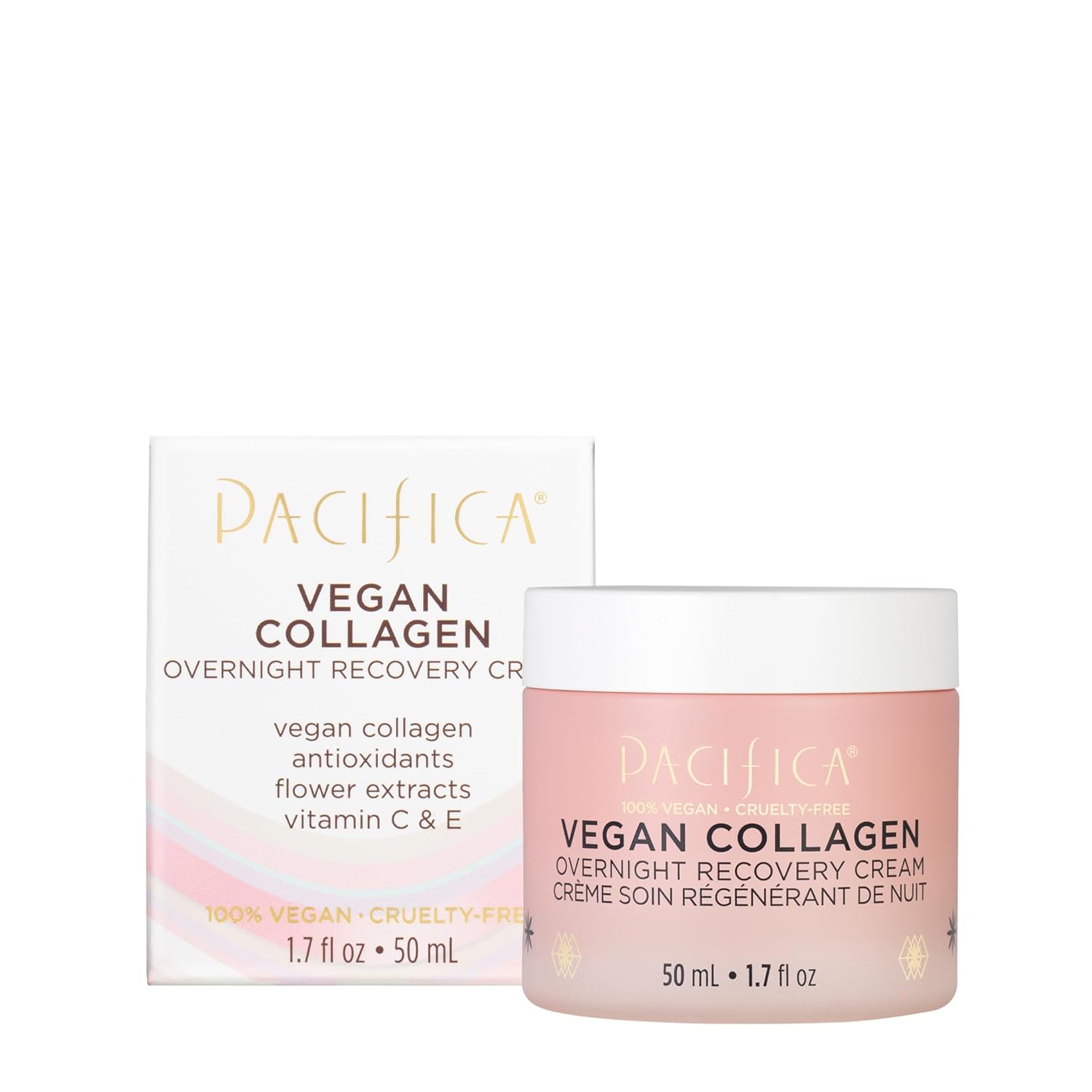 Pacifica Vegan Collagen Overnight Recovery Cream 1.7 Oz