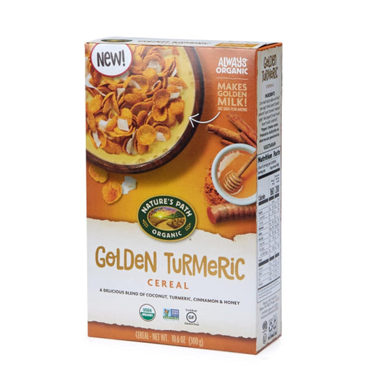 Nature’s Path Organic Gluten Free Golden Turmeric Cereal, 10.6 Ounce (Pack of 6), Rated Best Cereal on Taste and Nutrition