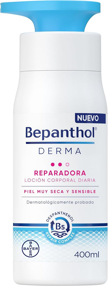 Bepanthol Derma Repair Body Lotion, Immediate and Long Lasting Hydration for Very Dry and Sensitive Skin, Daily Use, 400 ml