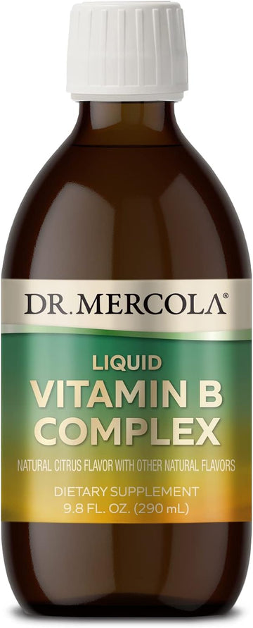 Dr. Mercola Vitamin B Complex Liq Dietary Supplement, 29 Servings (9.80 . ), Energy & Mood Support, Non GMO, Gluten Free, Soy Free