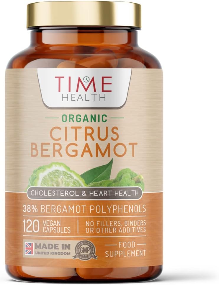 Organic Citrus Bergamot Extract - 60 Capsules - High Strength 38% Bergamot Polyphenols - 500Mg - Clinically Studied Bpf® - Uk Made Supplement - Zero Additives - Gmp Standards - Vegan