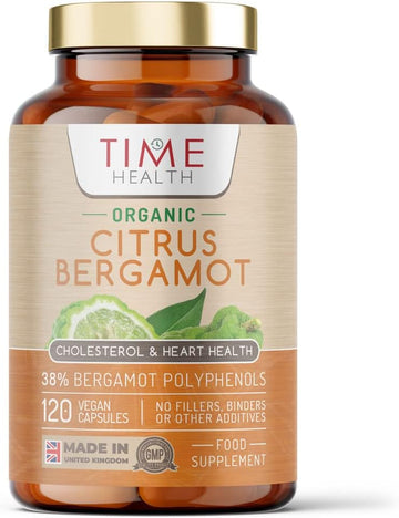 Organic Citrus Bergamot Extract - 60 Capsules - High Strength 38% Bergamot Polyphenols - 500Mg - Clinically Studied Bpf® - Uk Made Supplement - Zero Additives - Gmp Standards - Vegan