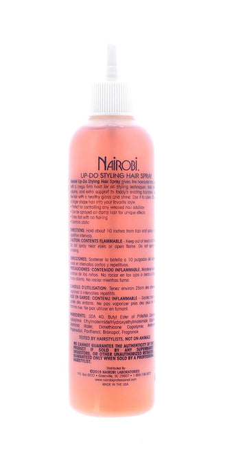 Nairobi Up-Do Styling Hair Spray Unisex, 8 Ounce By Nairobi