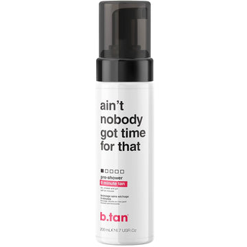 B.Tan Pre-Shower Self Tanner Mousse, 9 Min, 1 Hour, Vegan, Cruelty Free, 6.7 Fl Oz