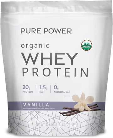 Dr. Mercola, Organic Miracle Whey Vanilla Protein Powder, 20.6Oz(585G), Non Gmo, Soy Free, Gluten Free, Usda Organic