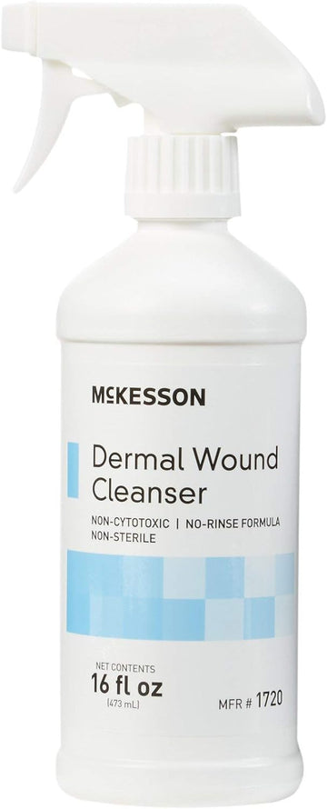 Mckesson Dermal Wound Cleanser Spray, Sterile Saline First Aid Wash Solution & Skin Care Cleaner, 16 Oz - Effective Wounds Treatment & Debridement, 1 Count