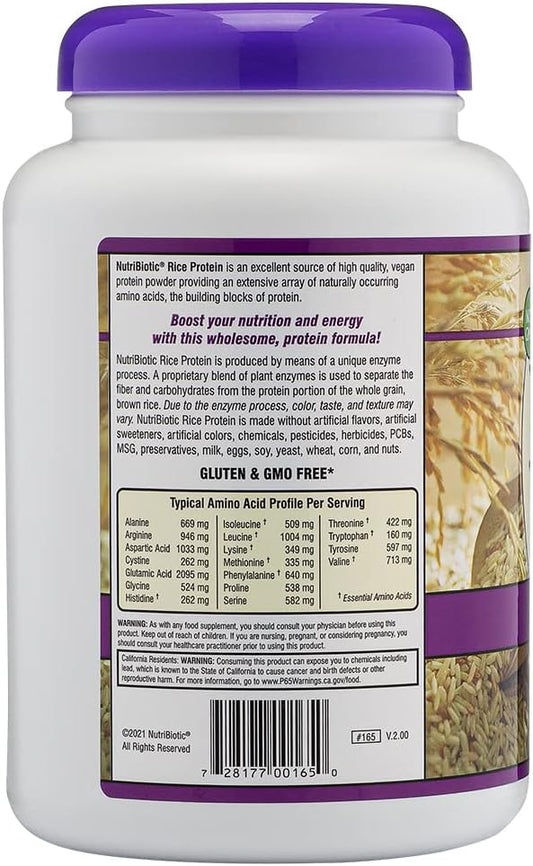 NutriBiotic ? Mixed Berry Rice Protein, 1 Lb 5 Oz (600g) | Low Carb, K