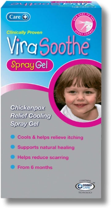 Care Virasoothe Spray Gel 60G, Chickenpox Relief, Cools + Soothes Skin, 6+ Months, Supports Natural Healing, Helps Stop The Itch, Clinically Proven Effective Relief, Reduces Long-Term Scarring