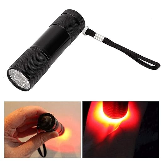 INFINIBYTE Bright Mini 9 LED Pocket Torch – Portable Keyring Flashlight for Camping, Hiking, DIY & Travel