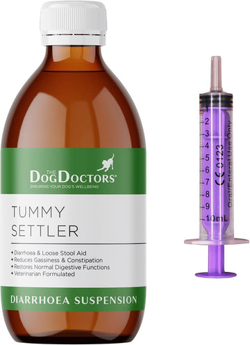 The Dog Doctors Tummy Settler For Fast Acting Relief From Loose Stools. 50 Serving For Digestive Issues & Diarrhoea - Suitable For All Breeds & Sizes - Syringe Included to Easily Administer! (250ml)