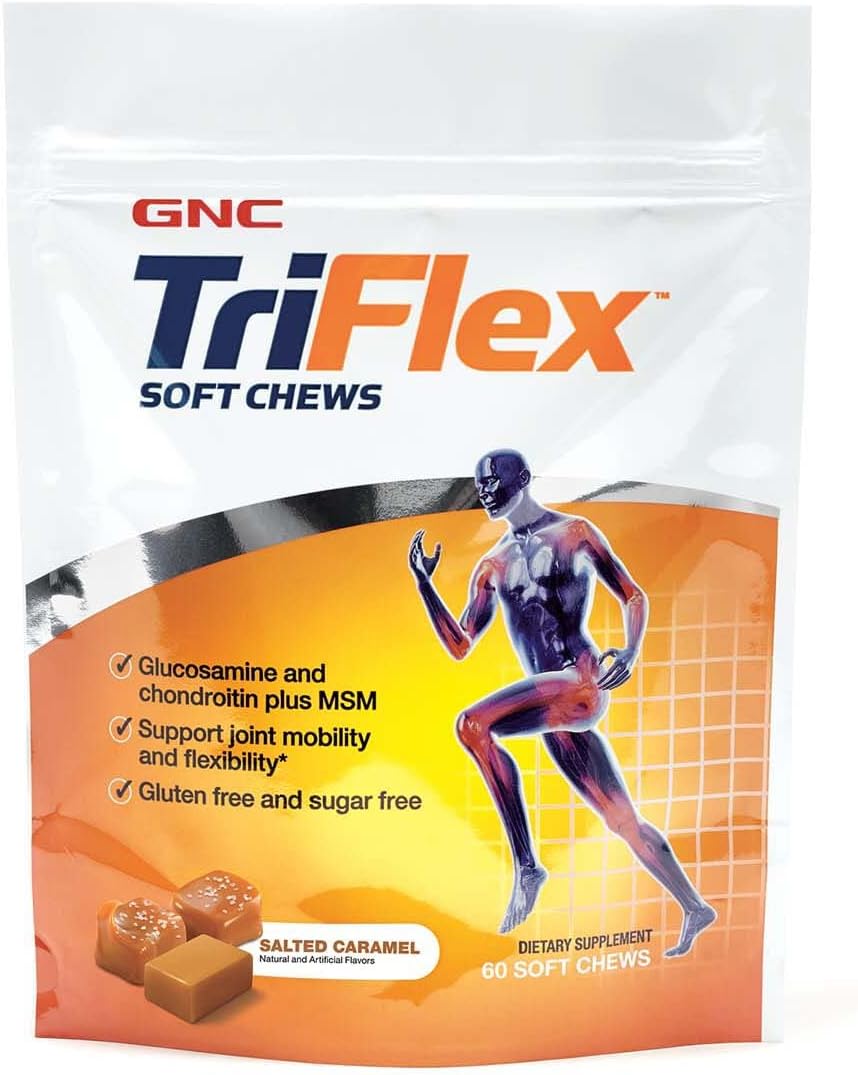 Gnc Triflex Soft Chews, Salted Caramel, 60 Soft Chews, Supports Joint Health