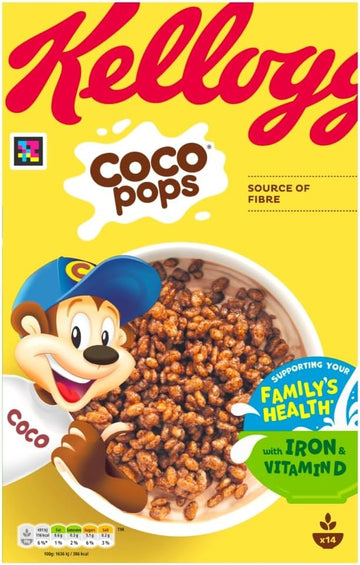 Kellogg'S Coco Pops Chocolate Breakfast Cereal 420G (Pack Of 2)