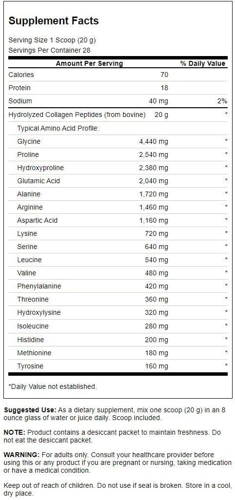 Swanson Collagen Peptides Unflavored 19.75 Oz Pwdr 2 Pack