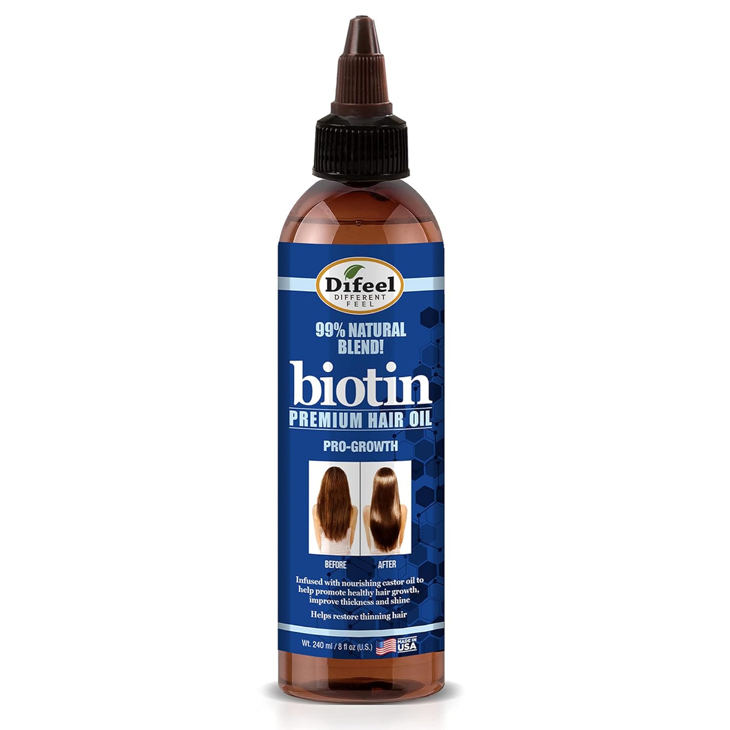 Difeel Biotin Progrowth Premium Hair Oil 8 Oz