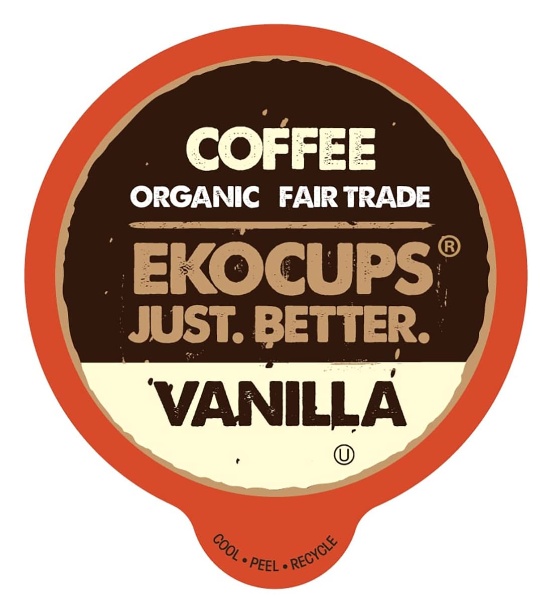 Ekocups Artisan Organic Vanilla Flavored Hot Or Iced Coffee, Medium Roast, In Recyclable Single Serve Cups For The Keurig K Cup Brew, 40 Count