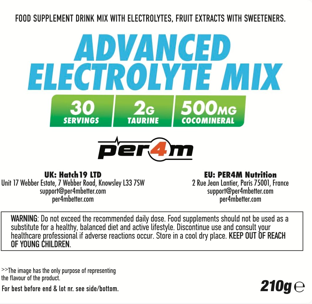 Per4m Hydrate Electrolyte Mix Powder | 500mg Cocomineral | Replenish Essential Electrolytes | Aiding Muscle Function, Cardiovascular Health, Neurological Support (Gummy Worms, 210g) : Amazon.co.uk: Health & Personal Care