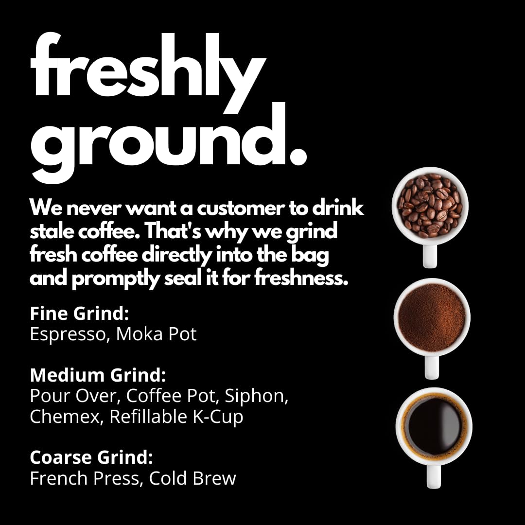 Canopy Point Coffee Honduras Dark Roast | Coarse Ground Coffee for Cold Brew, French Press & Percolator | Arabica specialty small batch roasted to order with smooth strong chocolate notes & aroma | Non-Toxic Air Roasted French Roast (Coarse Grind, 12oz) : Grocery & Gourmet Food