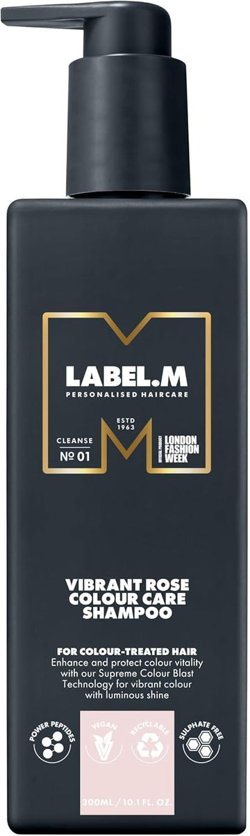 Label.M Vibrant Rose Colour Care Shampoo 300Ml – With Recyclable Pump