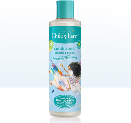 Childs Farm Coco-Nourish Conditioner, Hydrate Dry and Curly Hair, Gentle and Tear Free, Coconut, Kids, 250ml : Amazon.co.uk: Beauty