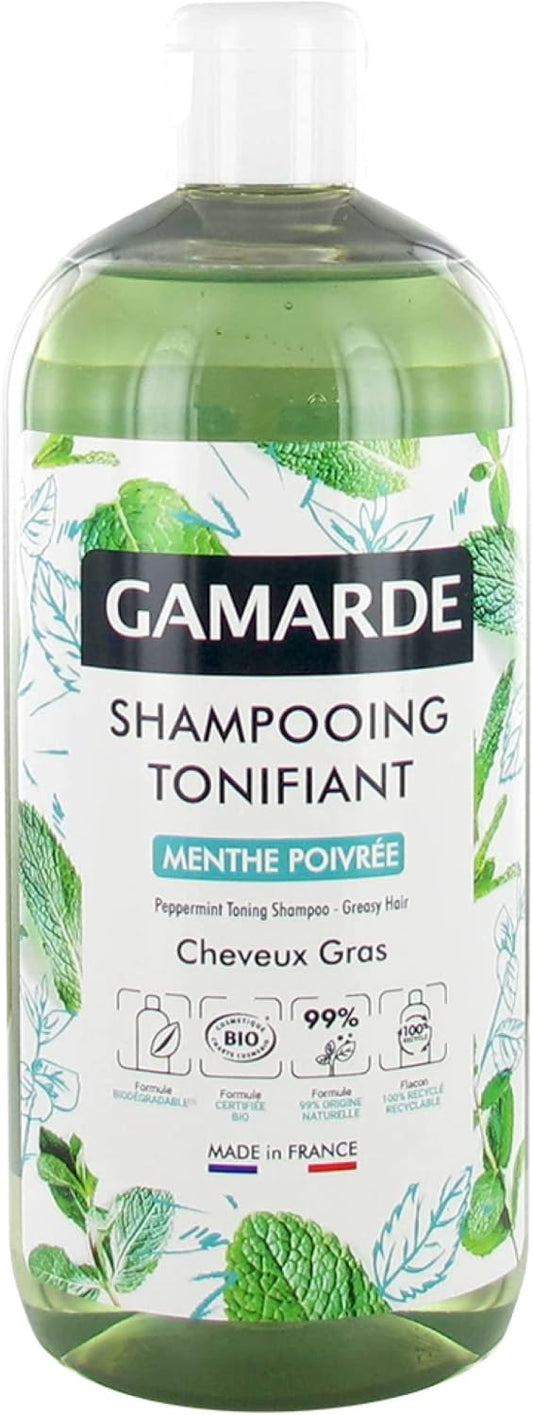 Gamarde Organic Peppermint Toning Shampoo Greasy Hair 500Ml