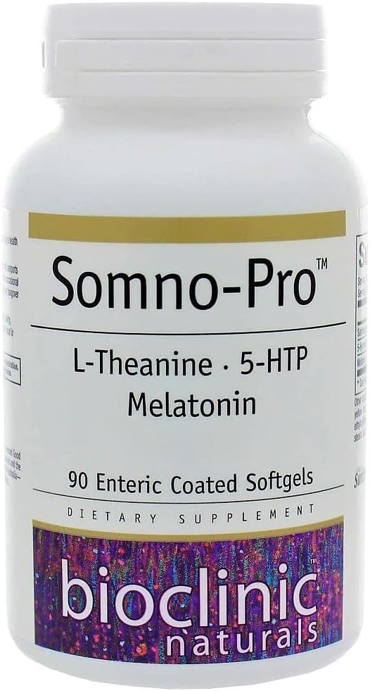 Bioclinic Naturals, Somno-Pro 90 Gels With Melatonin, 5Htp, And L-Theanine