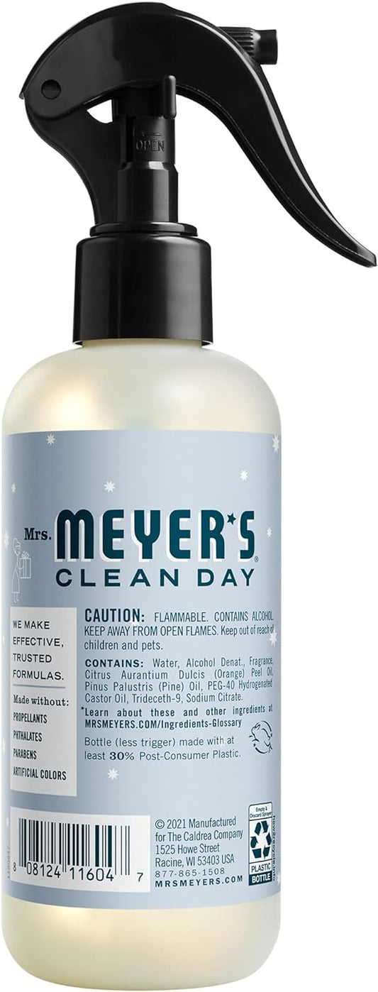 MRS. MEYER'S CLEAN DAY Room and Air Freshener Spray, Non-Aerosol Spray Bottle Infused with Essential Oils, Snowdrop, 8 fl. oz