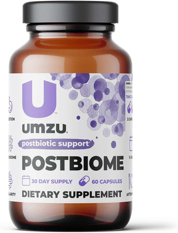 Umzu Postbiome Supplement | For Optimal Gut Health, Digestive Function & Well-Being | Tributyrin (Corebiome) To Enhance Gut Barrier, Motility & Inflammatory Response (30 Day Supply | 60 Capsules)