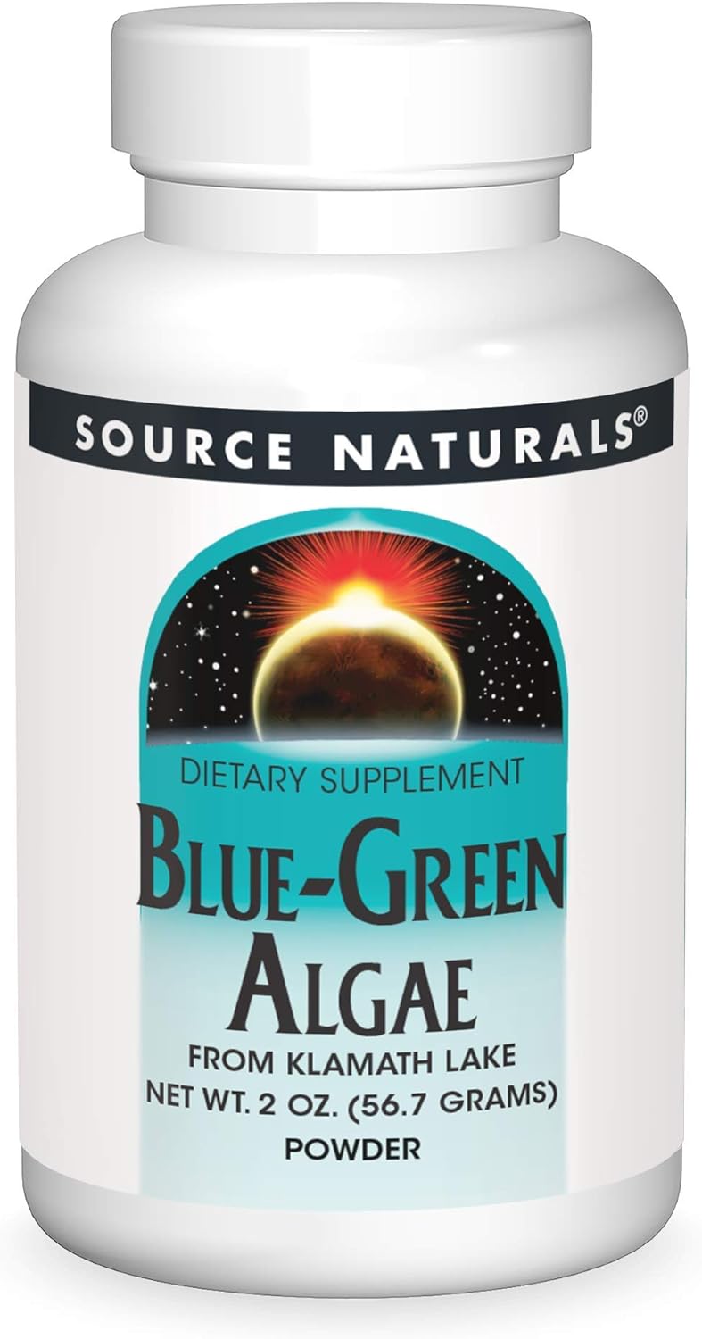 Source Naturals Blue-Green Algae From Klamath Lake, With Phycocyanin And Chlorophyll - 2Oz Powder
