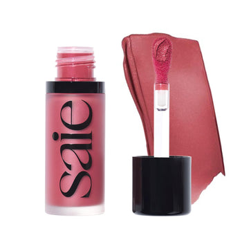 Saie Dew Liquid Blush For Cheeks - Hydrating Cream Blush Stick With A Blendable + Buildable Formula - Skincare Infused Dewy Cheek Tint For A Natural Flush - Glowy Makeup Essential - Chilly (.40 Oz)