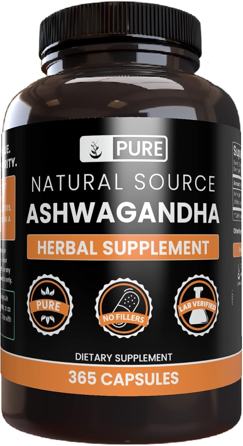 Pure Original Ingredients Ashwagandha (365 Capsules) No Magnesium Or Rice Fillers, Always Pure, Lab Verified