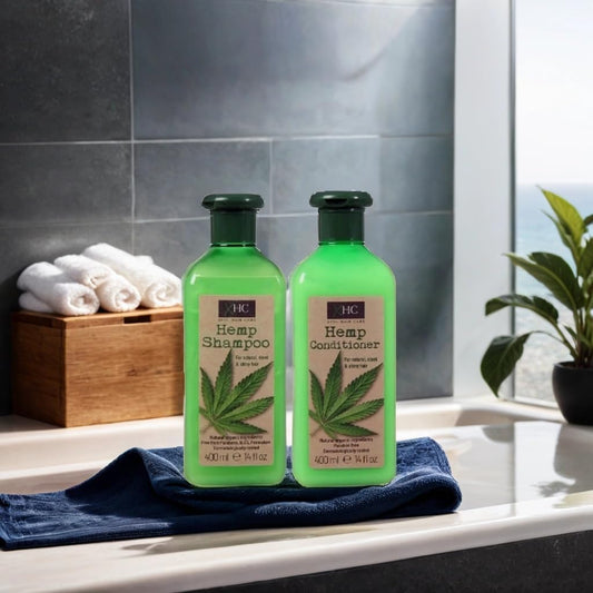 Mm Xhc Hemp Shampoo & Conditioner 400Ml - Natural Hair Care, Hydrating & Nourishing, Vegan-Friendly, Organic Ingredients, Anti-Frizz, Strengthening & Repairing, Suitable For All Hair Types