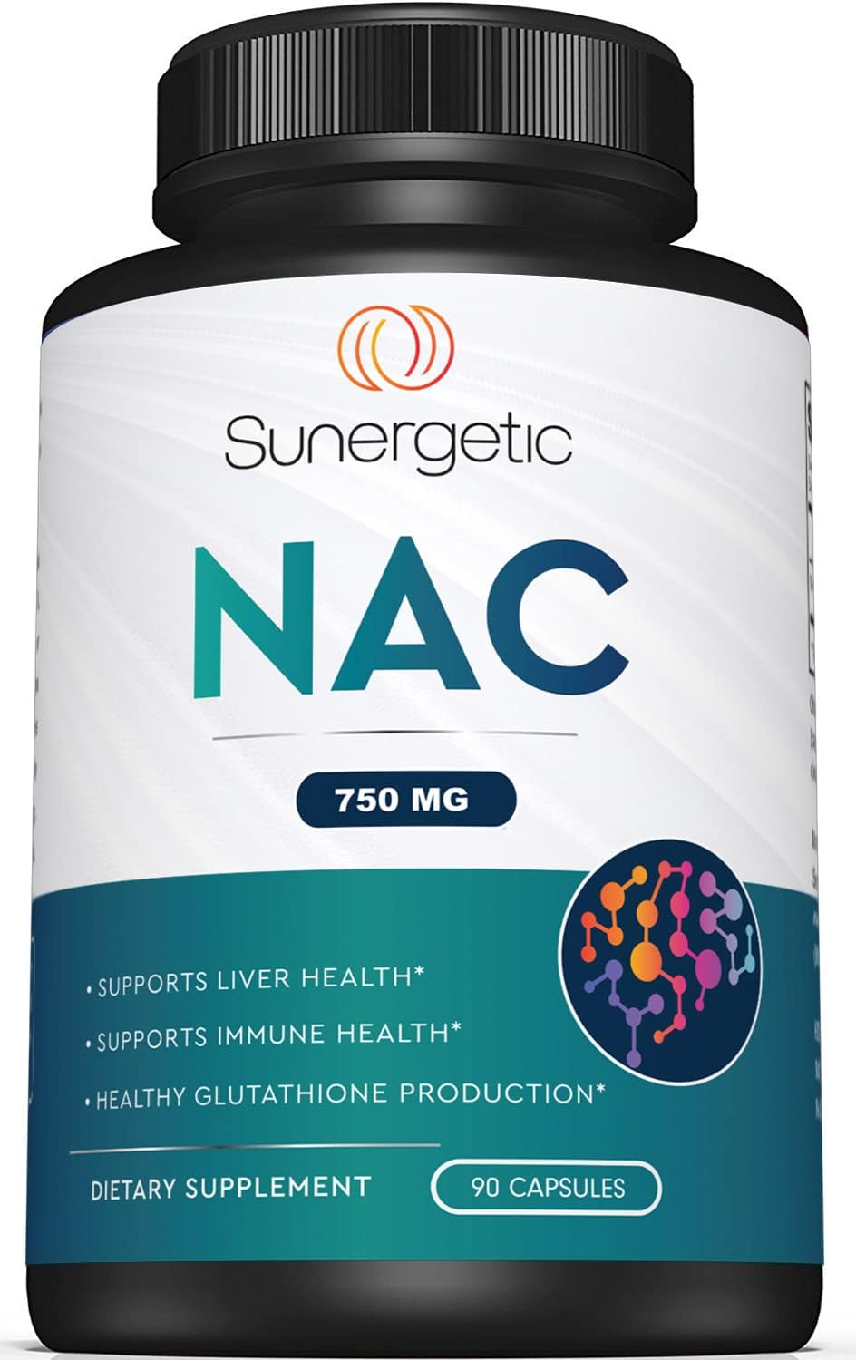 Premium Nac Supplement N-Acetyl Cysteine – 750Mg Per Capsule – Supports Liver, Detox Immune, Cellular & Respiratory Health – 90 N Acetyl Cysteine Capsules