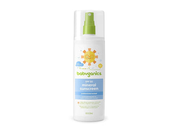 Babyganics Spf 50 Mineral Baby Sunscreen Spray, Unscented | Uva Uvb Protection | Octinoxate & Oxybenzone Free | Water Resistant, Value Size, 8Oz