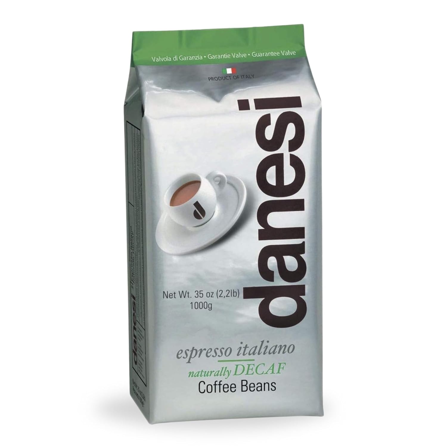 Danesi Caffe Italian Whole Coffee Beans - Espresso Coffee Beans And Medium Roast Whole Bean - Perfect For Espresso Machines, French Press, And Home Brewing - Decaf (2.2 Lb)
