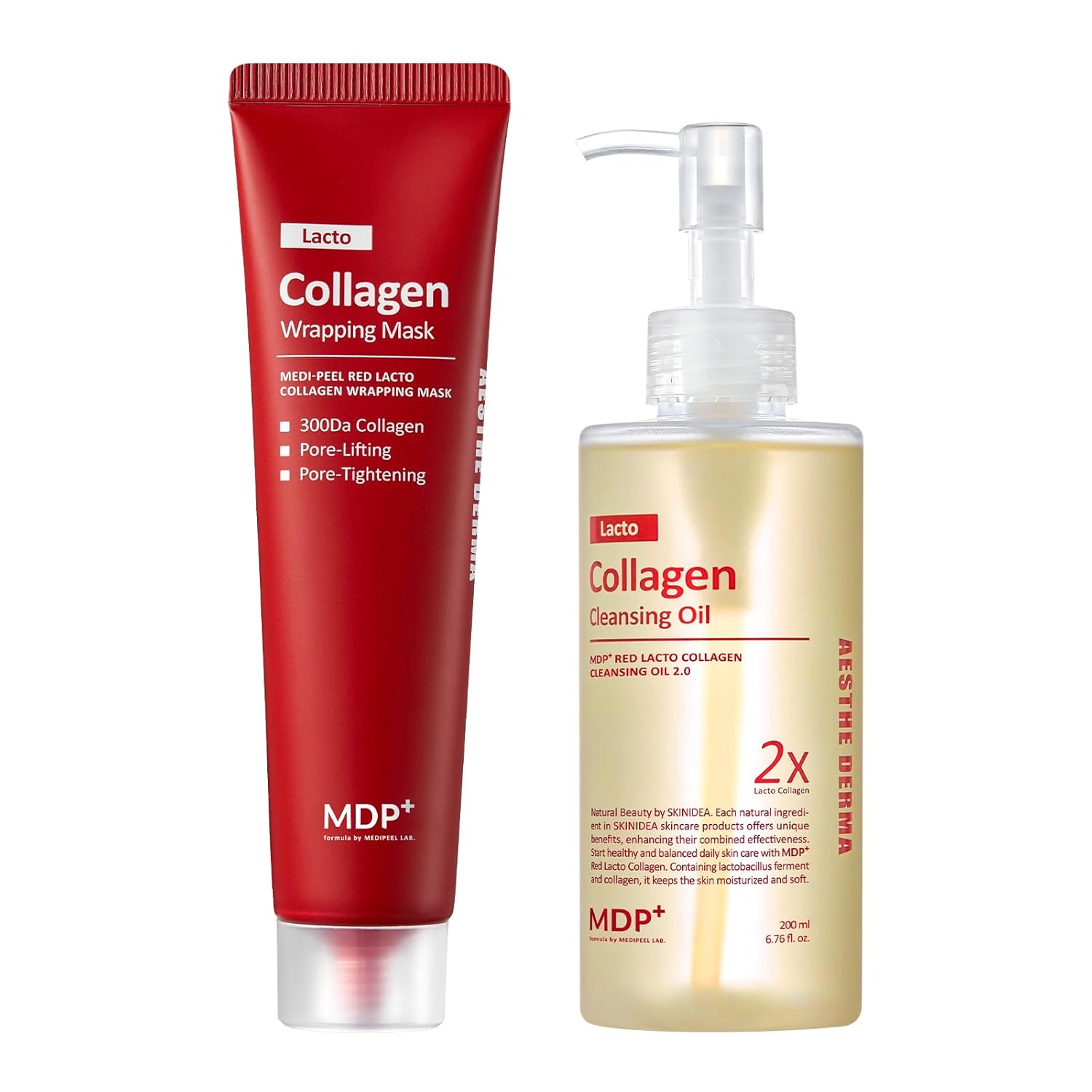 Mdp Must Have Item Red Lacto Collagen Wrapping Mask, Cleansing Oil 2.0 Bundle