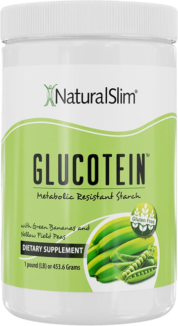 NaturalSlim Resistant Starch with Organic Green Banana Flour and Pea Starch Blend - Non-GMO & Gluten Free - Metabolism & Gut Health Support - 16 Servings