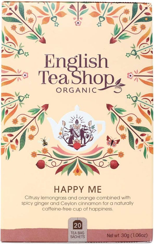 English Tea Shop Organic Happy Me - 20 Paper Tea Bag Sachets (Pack Of 2)