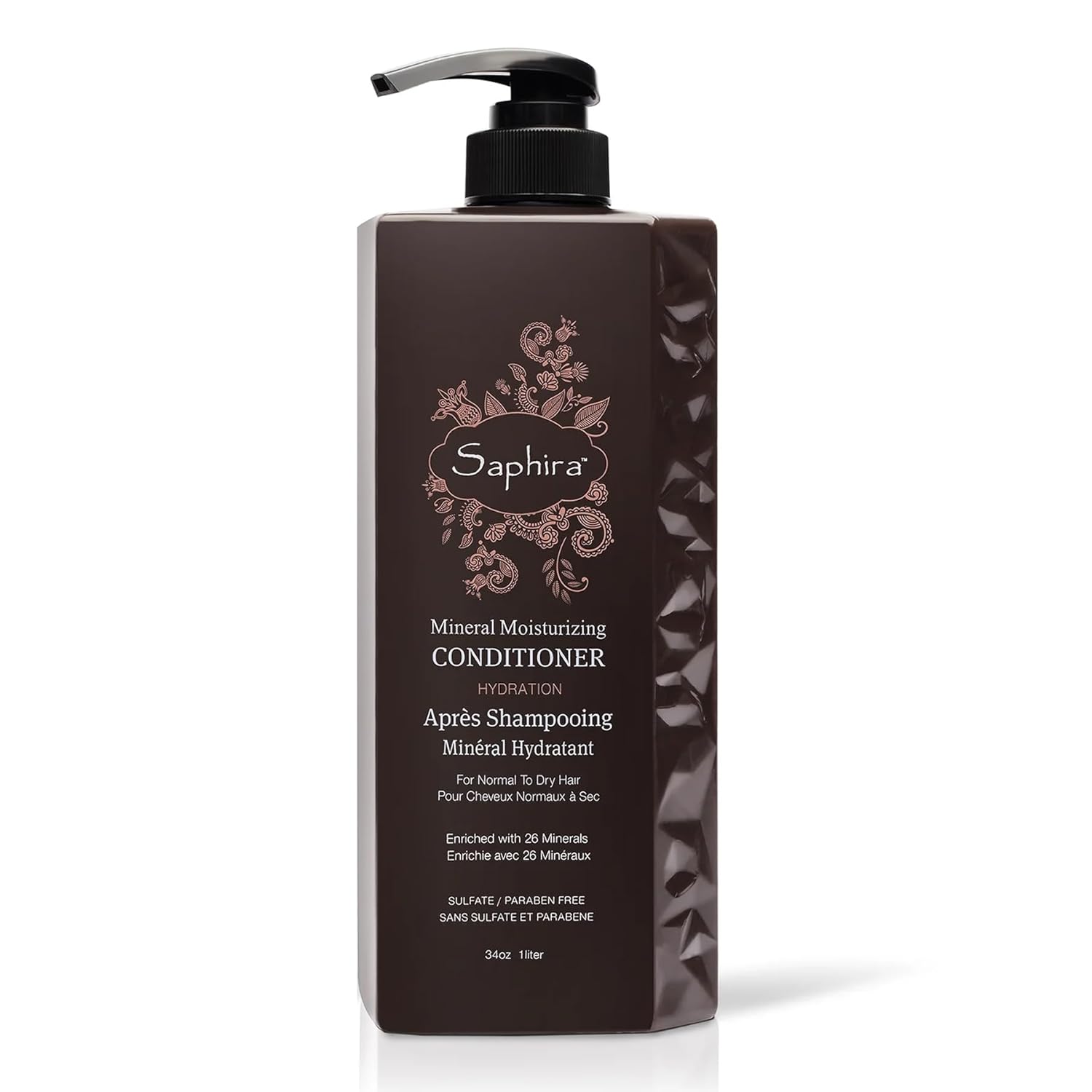 Saphira Mineral Moisturizing Conditioner, Hydrating Deep Conditioner For Dry, Damaged, Bleached And Color-Treated Hair, Sulfate-Free, Paraben-Free, Nourishes And Revitalizes Lifeless Hair
