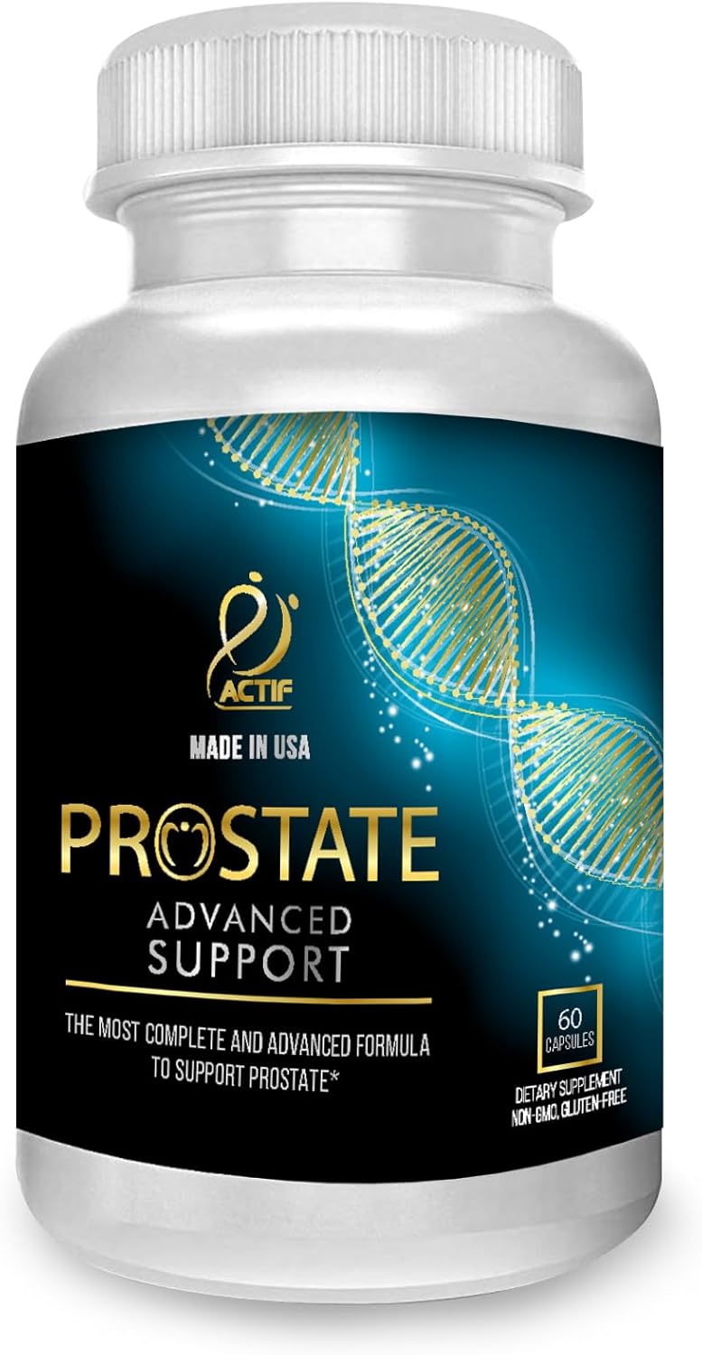 Actif Prostate Advanced Support With 20+ Factors, Complete Support For Prostate - 60 Capsules, Made In Usa, Non-Gmo